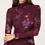 ASTR The Label Aubriella Floral Mesh Midi Dress