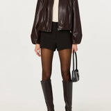 ASTR The Label Raevin Faux Leather Bomber Jacket
