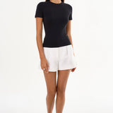 Moa Jersey Crew Neck Tee - Black