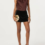 ASTR The Label Inaya Satin Rhinestone Embellished Top