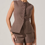 Gisselle High Neck Cutaway Vest