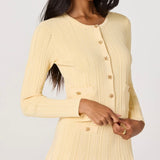 ASTR The Label Myrtle Pointelle Knit Cardigan