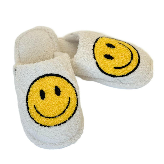 Happy Face Embroidered Luxury Soft Slippers