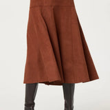 ASTR the Label Zoya Faux Suede Midi Skirt