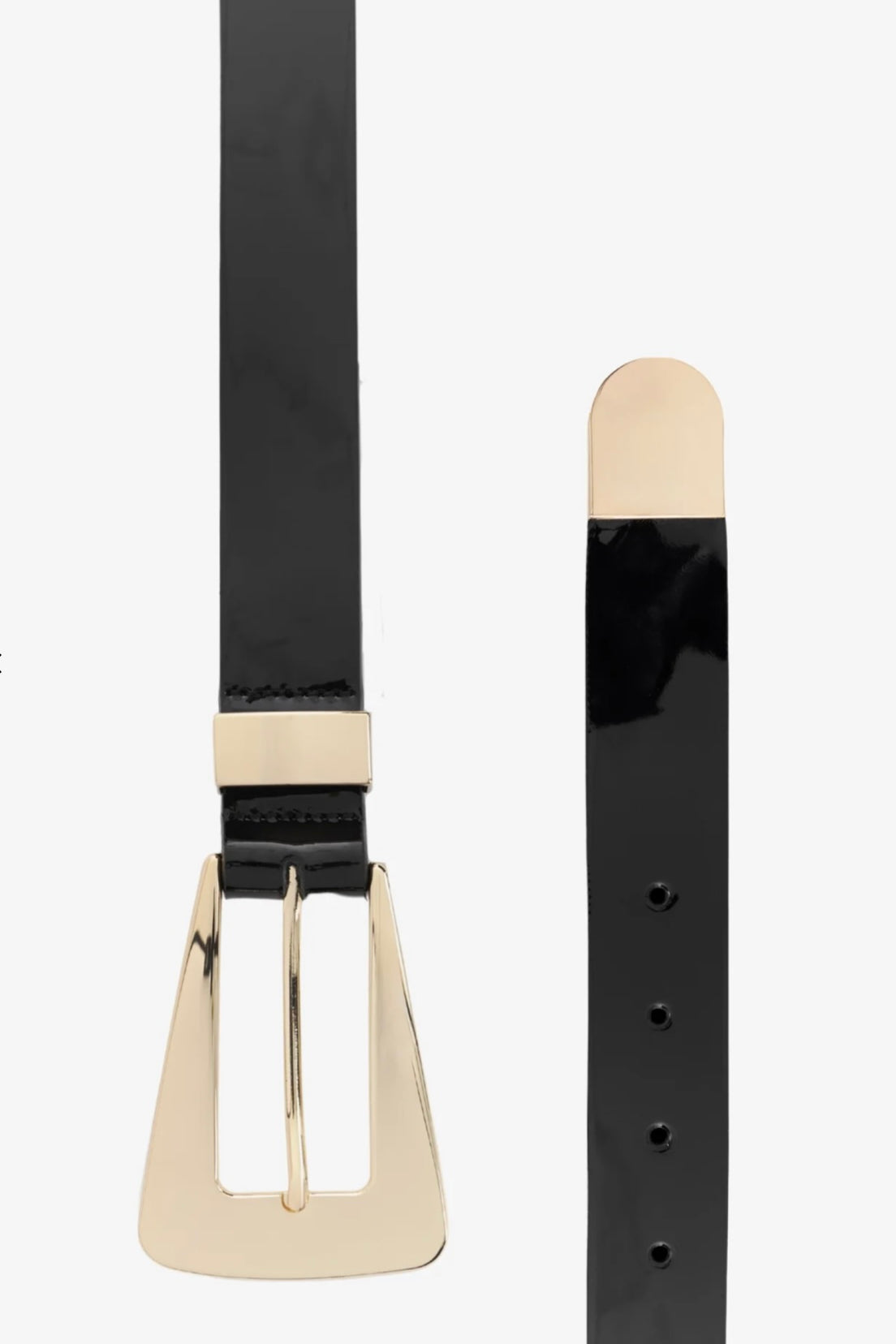 LAMARQUE Cairo Leather Belt in Black