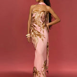 Rococo Sand Fawn Strapless Maxi Dress