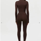 Naked Wardrobe Butter Turtleneck Contour Bodysuit in Dark Chocolate