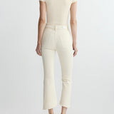 DL1961 Bridget Boot High Rise Instasculpt™ Crop Jeans in Crema Scallop