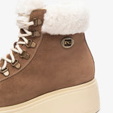 NeroGiardini Faux Shearling Platform Hiker Boot