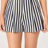 ASTR The Label Preston Striped Linen Shorts