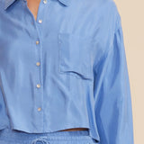 Baker Cargo Crop Top - Periwinkle