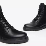 NeroGiardini Faux Fur Lined Combat Boot