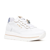 NeroGiardini Crystal Embellished Lace-Up Sneaker