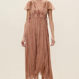 Celeste Striped Pleated Dress