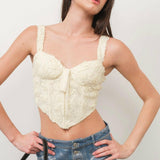 3D Flower Corset Top
