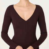 ASTR The Label Glenda V-neck Maxi Sweater Dress