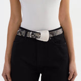 LAMARQUE Cairo Leather Belt in Python