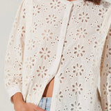 Savanna Eyelet Button Up Top