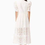 Carli Midi Shirt Dress in Ivory