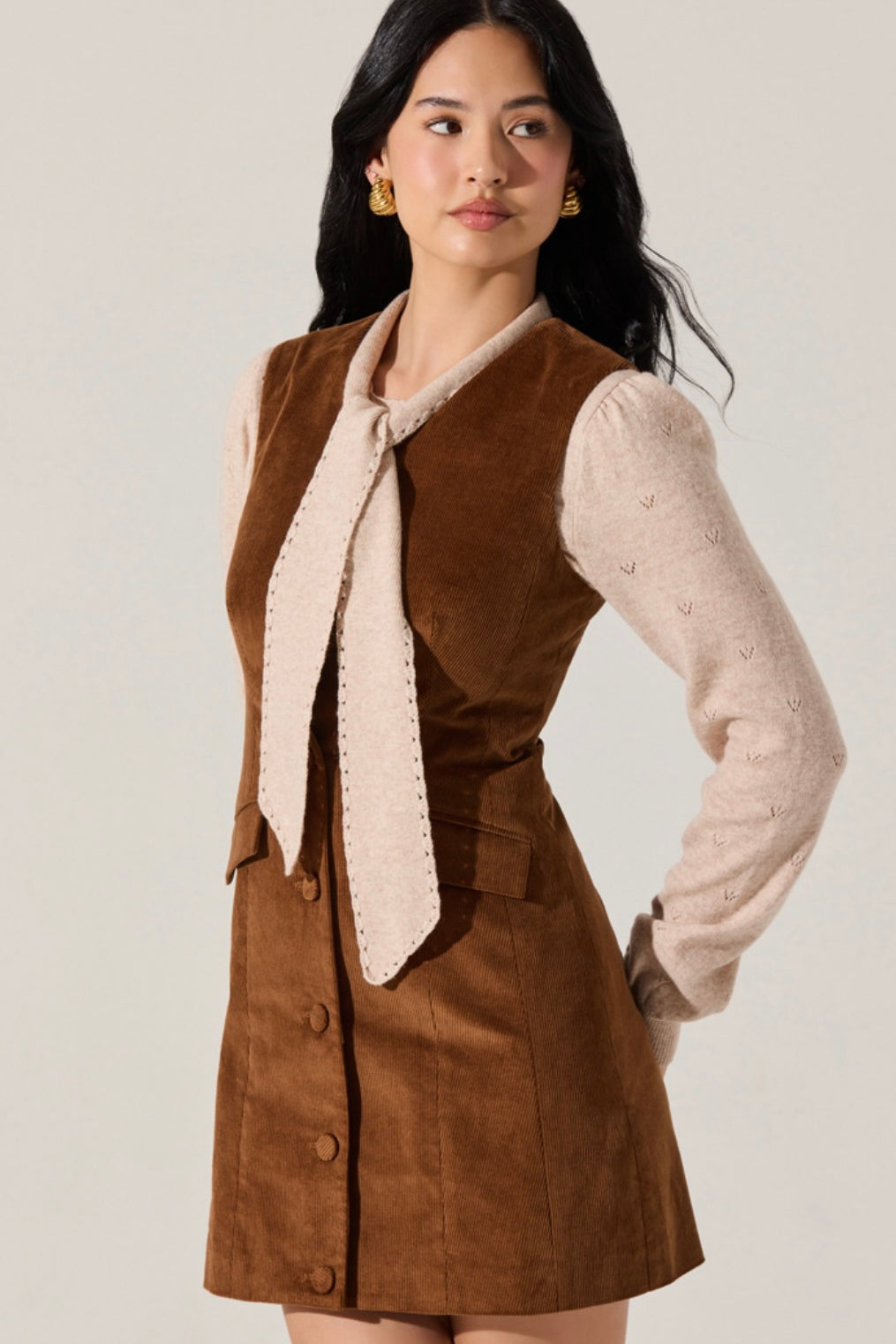 corduroy mini dress Gisselle Corduroy Mini Dress Small
