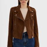 LAMARQUE Donna Suede Biker Jacket