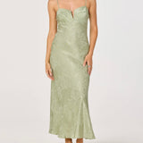 ASTR The Label Tyla Satin Bias-Cut Maxi Dress