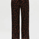 Naked Wardrobe Silk Print Wide Leg Pants