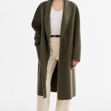 LAMARQUE Thara Shawl Collar Wool Coat