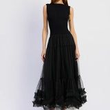 En Saison Darcy Mixed Media Maxi Dress