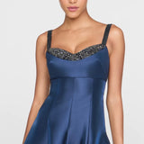 Theia Alba Peek A Boo A Line Gown