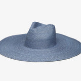 Wyeth Brie Wide Brim Wheat Straw Hat in Blue