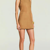 SEROYA Francesca Suede Mini Dress