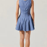 Xaria Mini Dress in Blue