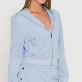 Generation Love Zira Scuba Hoodie in Light Blue
