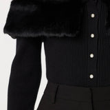 ASTR The Label Tabathia Faux Fur Trim Sweater