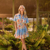 Short Dress with Buckle Belt