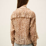 ba&sh Tunella Classic Ruffle Shirt