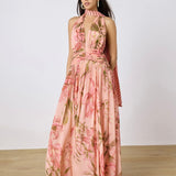 Rococo Sand Cain Ruched Maxi Dress