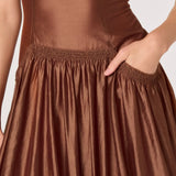 ASTR The Label Ovina Smocked Drop-Waist Maxi Dress