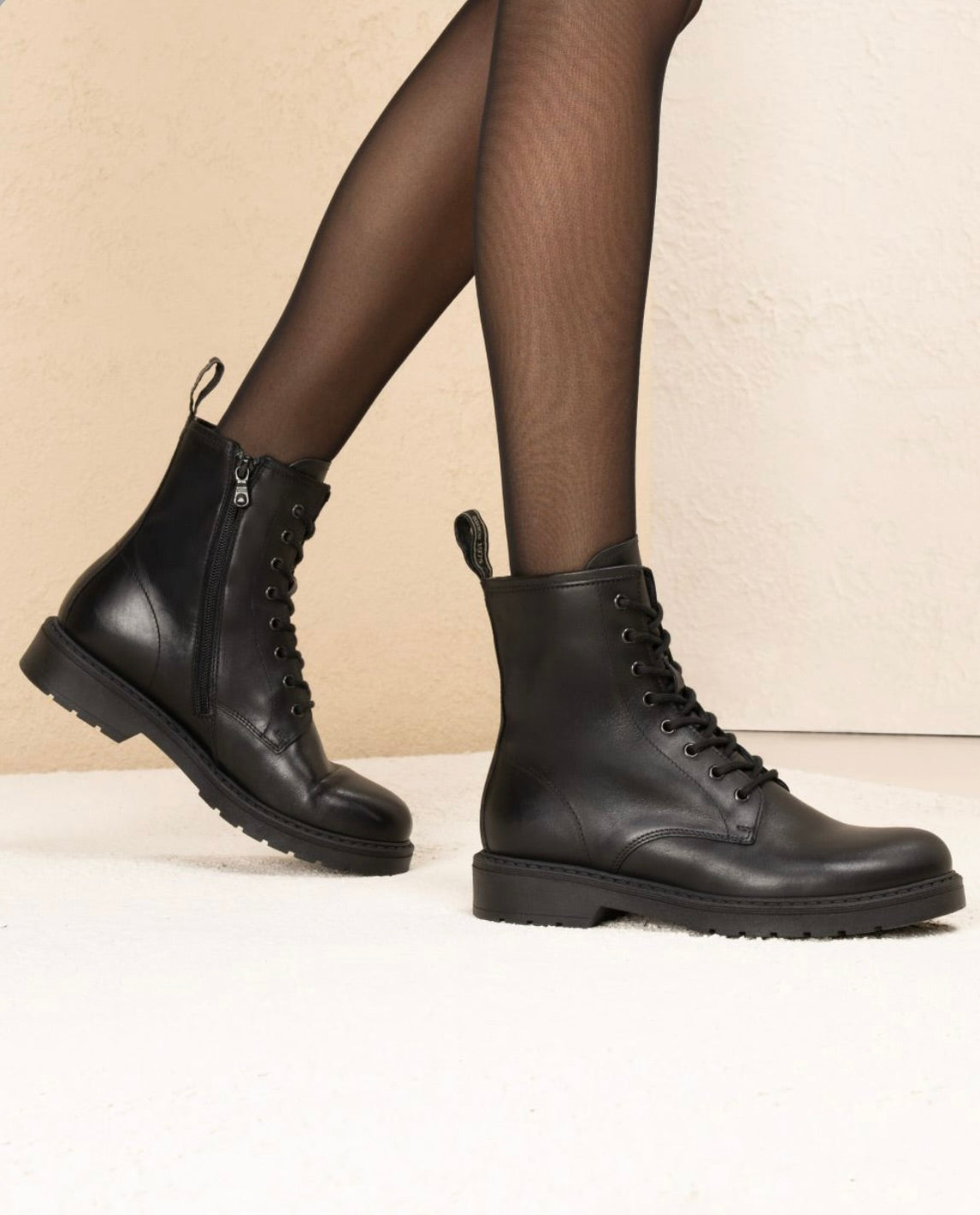 NeroGiardini Faux Fur Lined Combat Boot