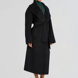SEROYA Mavis Wool Coat in Black
