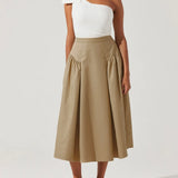 Laila Ruched Detail Midi Skirt