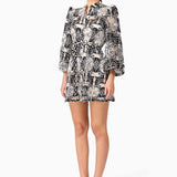 Jolie Long Sleeve Mini Dress in Black