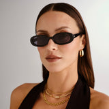 Outta Love Sunglasses in Black Smoke Mono