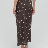 Favorite Daughter The Favorite Skirt in Espresso Polka Dot