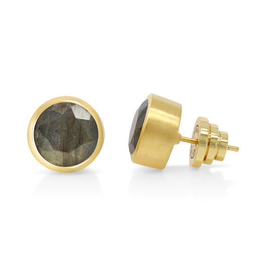 Labradorite Large Signature Knockout Studs