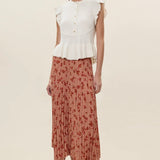 Celeste Striped Pleated Skirt