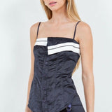 Satin Crinkle Tank Top