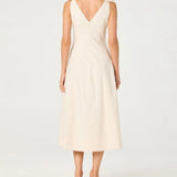 ASTR The Label Joleena Linen Bow-Strap Midi Dress