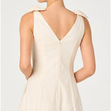 ASTR The Label Joleena Linen Bow-Strap Midi Dress